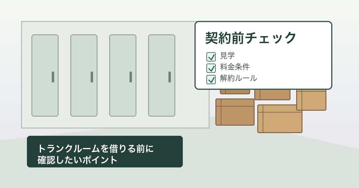 トランクルーム契約前チェックリストのアイキャッチ画像
